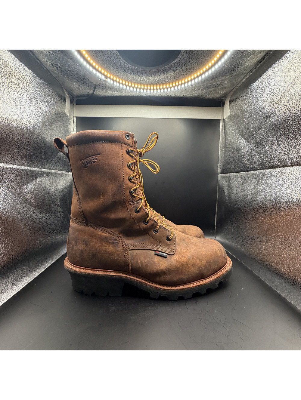 Red Wing Waterproof Safety Soft Toe LoggerMax Mens 14 Brown Boots